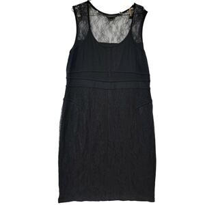 Lane Bryant Size 20 Floral Lace Overlay Bodycon Sheath Black Dress Whimsigoth